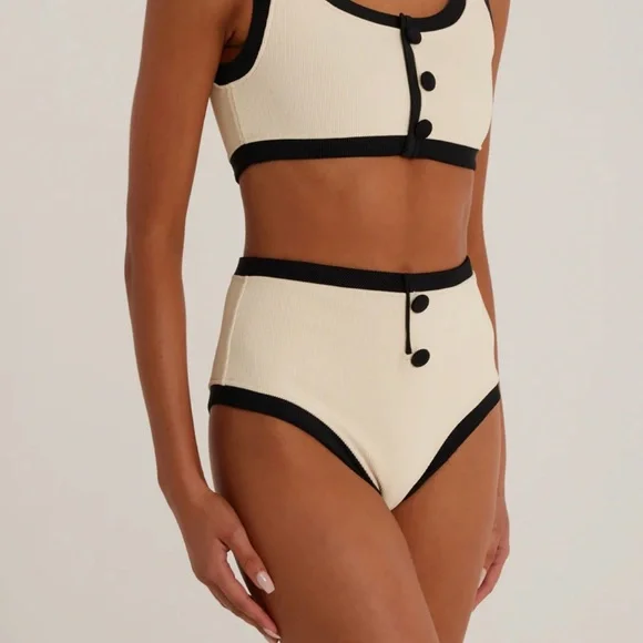 SAME Los Angeles - Two-Tone Button Bikini Set - Picture 4 of 7